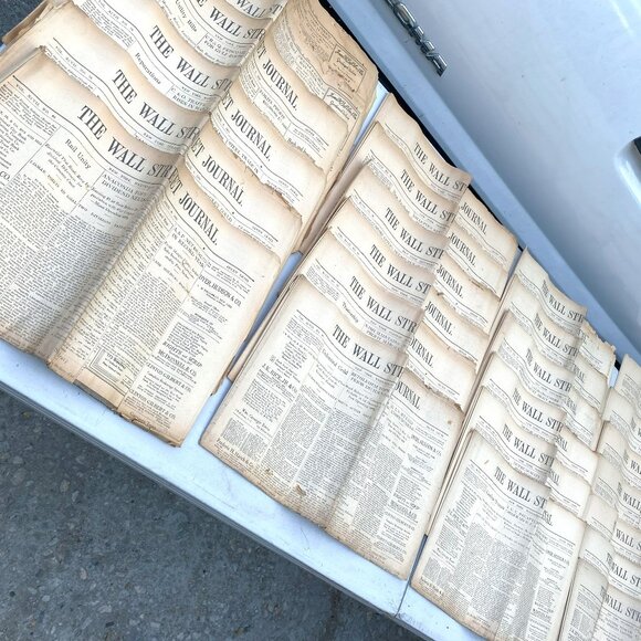 Vintage Wall Street Journal April 1931 Stock Market Crash Paper Ephemera